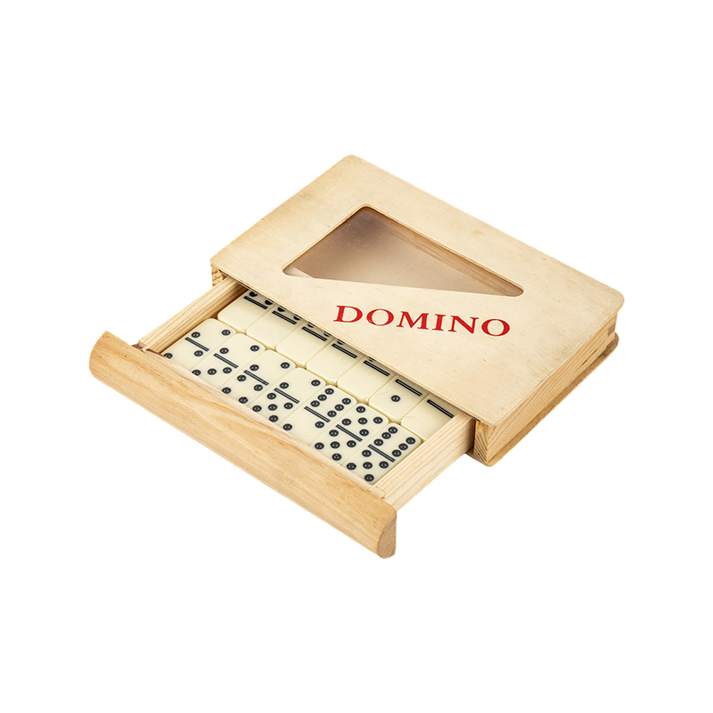Çekmece tarzı ahşap kutu çift altı domino