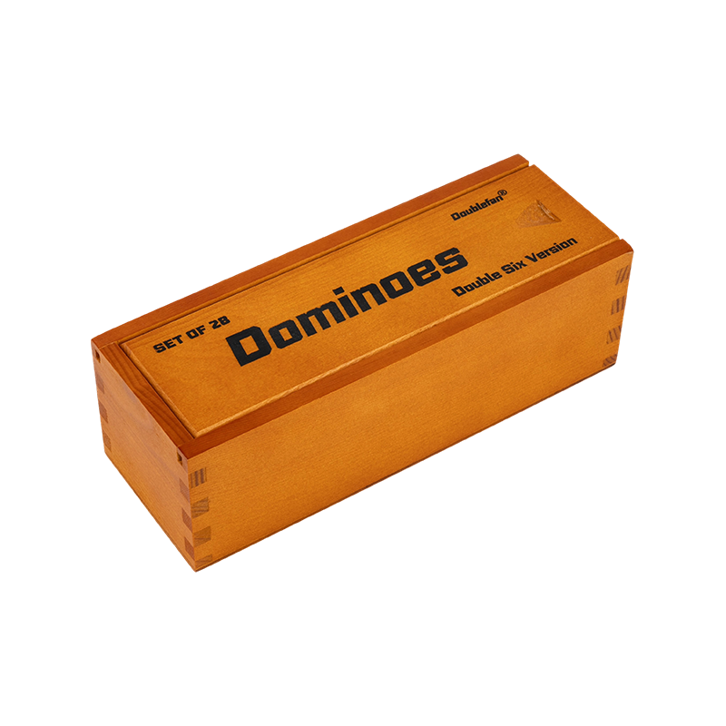 Kütük tarzı ahşap kutu çift altı domino