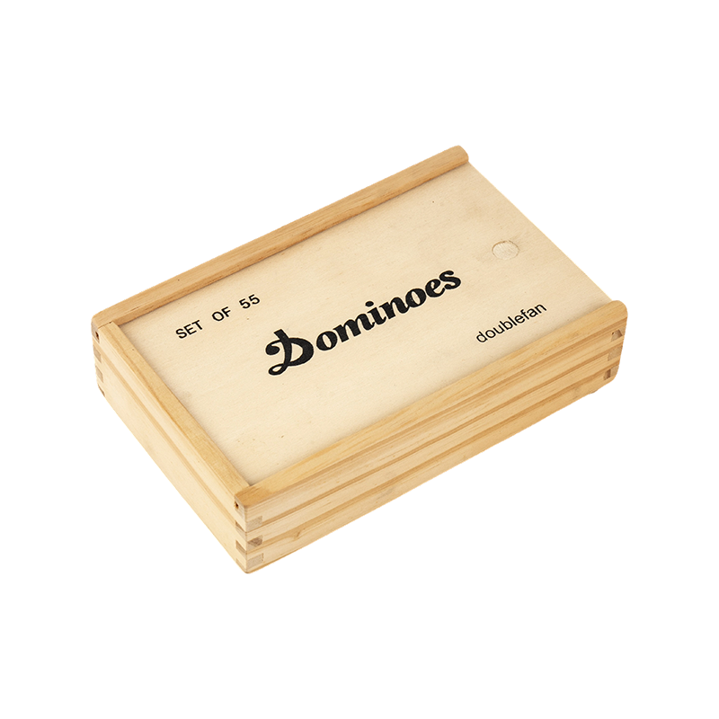 Orijinal ahşap çift dokuz ahşap kutu domino
