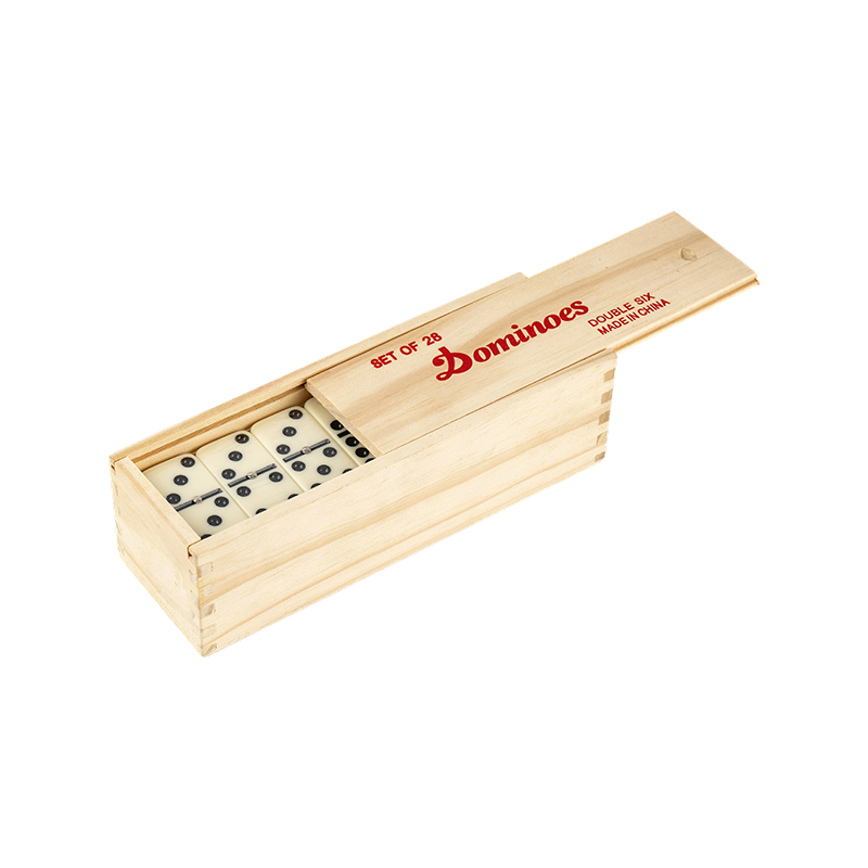 Çizilebilir Çift 6 Ahşap Kutu Domino