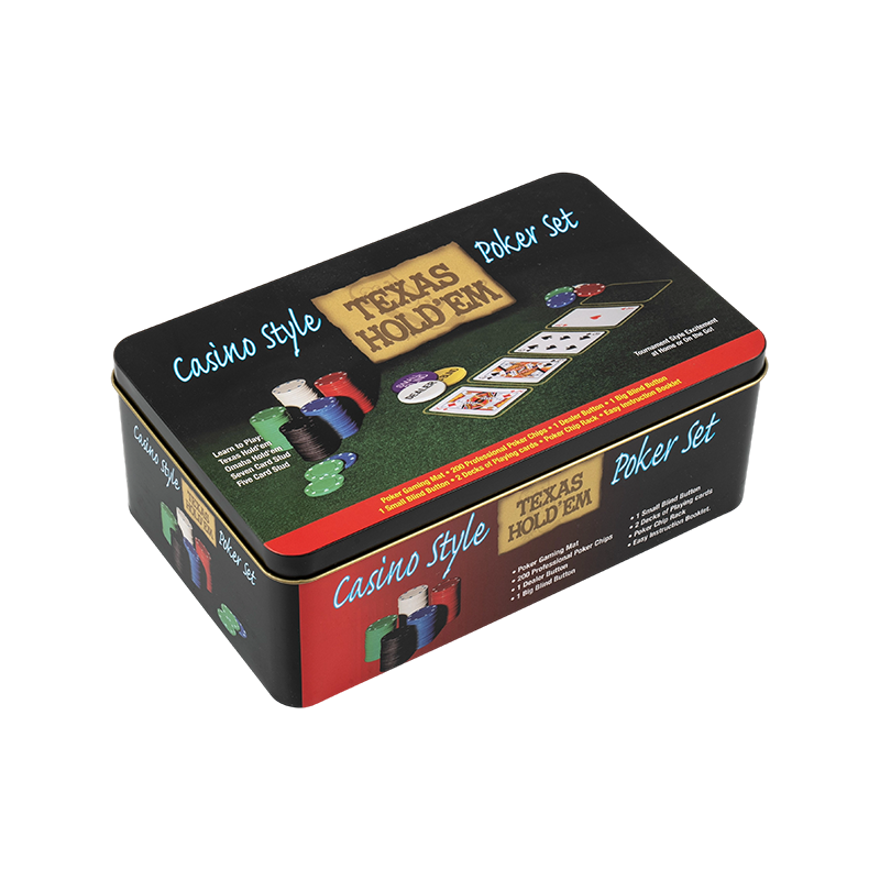 200pcs Deluxe Kapsamlı Demir Kutu Poker Çip Seti