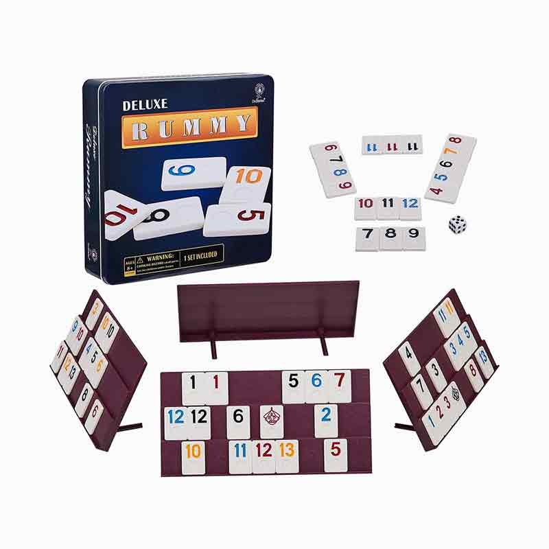 2-4 oyuncu 106 Fayans Klasik Dijital Rummy Oyunu Iron Case ile