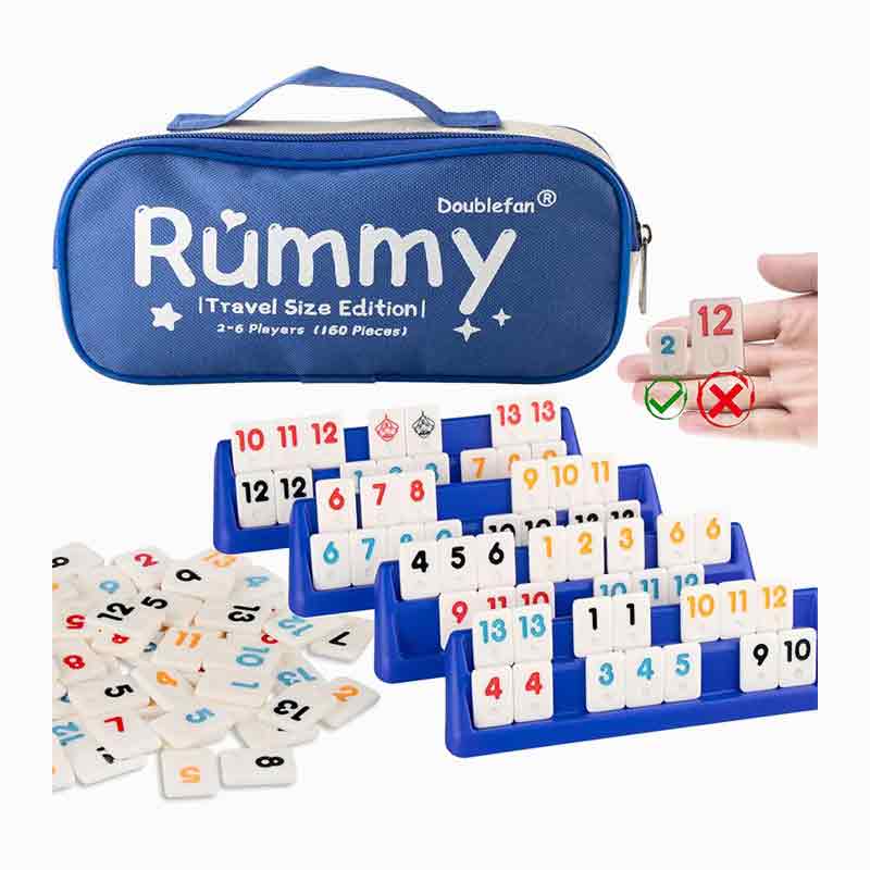 6 oyuncu mini rummy numarası kart oyunu seti