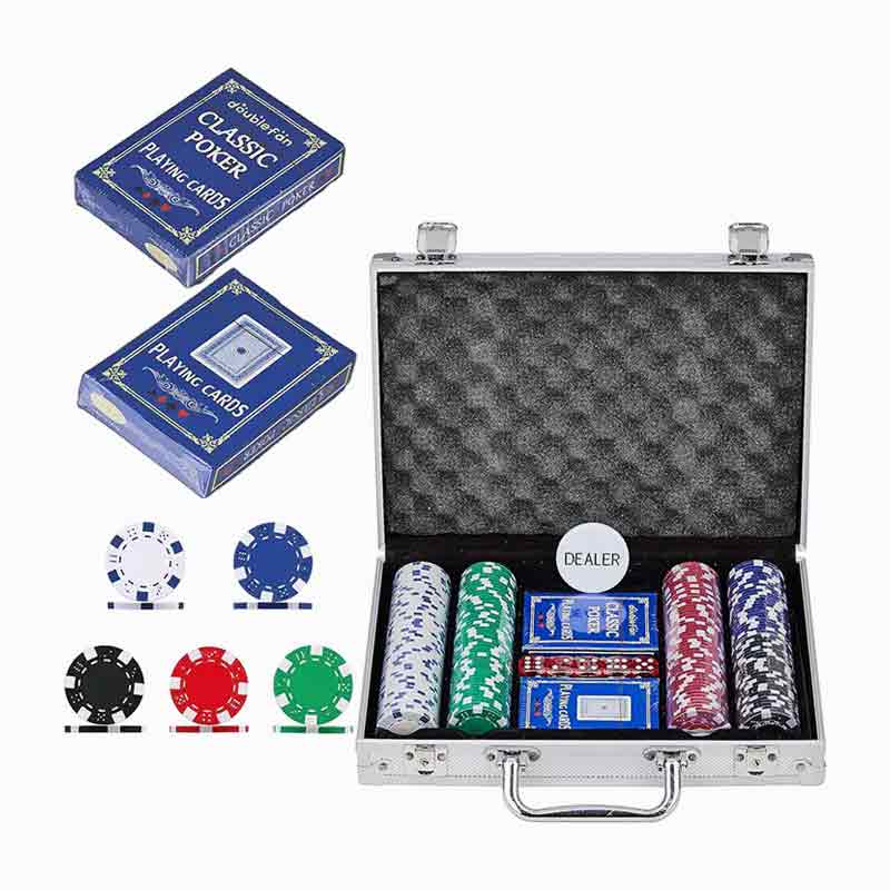 200 parçalı alüminyum kutu poker çip seti