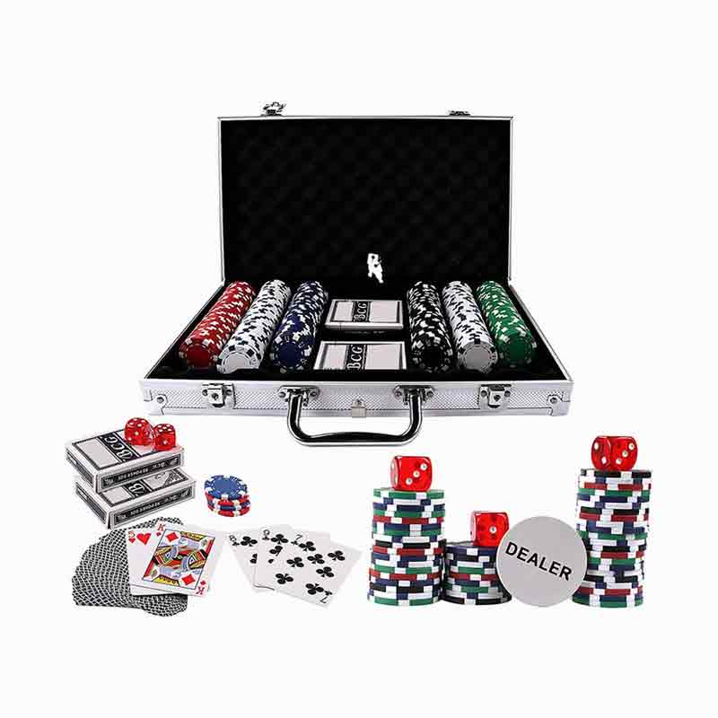 300psc Texas Hold'em Poker Yongaları Alüminyum Kutuda Set
